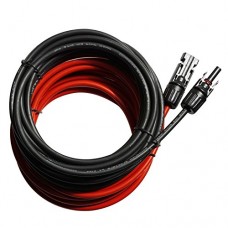 6 Metre Kırmızı + 6 Metre Siyah Solar Kablo (6mm) + Konnektör